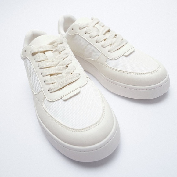 ZARA LACE-UP TRAINERS SNEAKERS - Picture 2 of 6